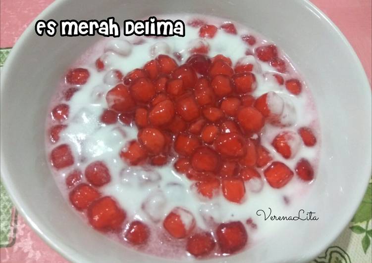 Langkah membuat Es Merah Delima nikmat