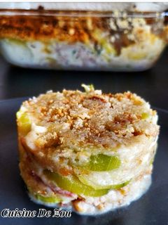 Une photo de Crumble courgettes, chèvre et lardons au MCC