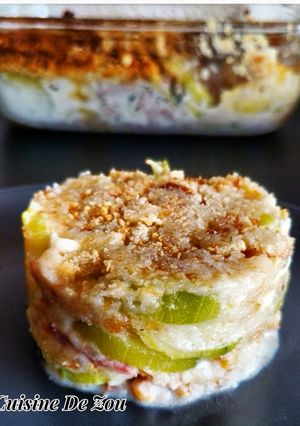 Une photo de Crumble courgettes, chèvre et lardons au MCC