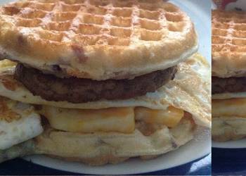 New Recipe A healthy Waffle Sandwich Home Style