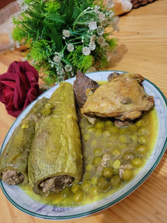 صورة لوصفة دولمة كوسة بالبزلاء (جلبانة)