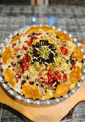 عکسی از دستور انار پلو شیرازی