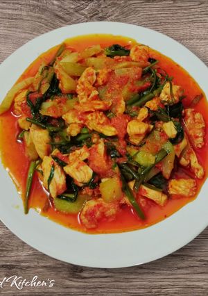 Foto resep Tumis Kangkung Ayam Fillet