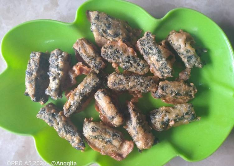 Rolade tahu dan daun singkong