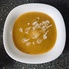 A picture of Butternut squash soup.