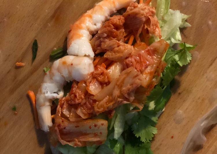Recipe of Perfect Kimchi Spring Rolls