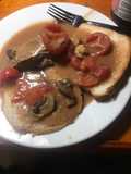 Boiled tongue with sauce