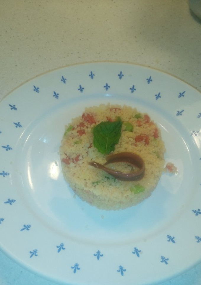 Una foto de Taboule de verduras