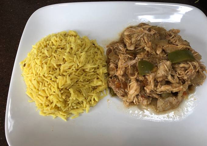 Shredded chicken curry