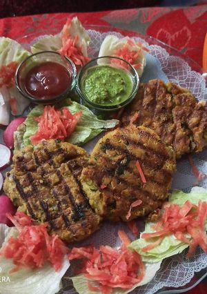 A picture of Rajgira cucumber Patty.