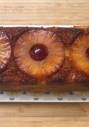 Une photo de Gâteau renversé à l’ananas