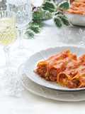 Cannelloni Stuffed with Meat Ragù and Peas