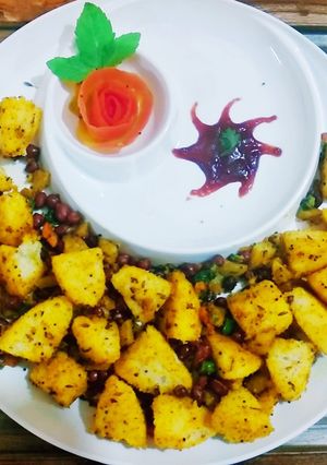 पिज्जा फ्लेवर बटर फ्राइड इडली (Pizza flavour butter fried idli recipe in Hindi) रेसिपी मुख्य फोटो