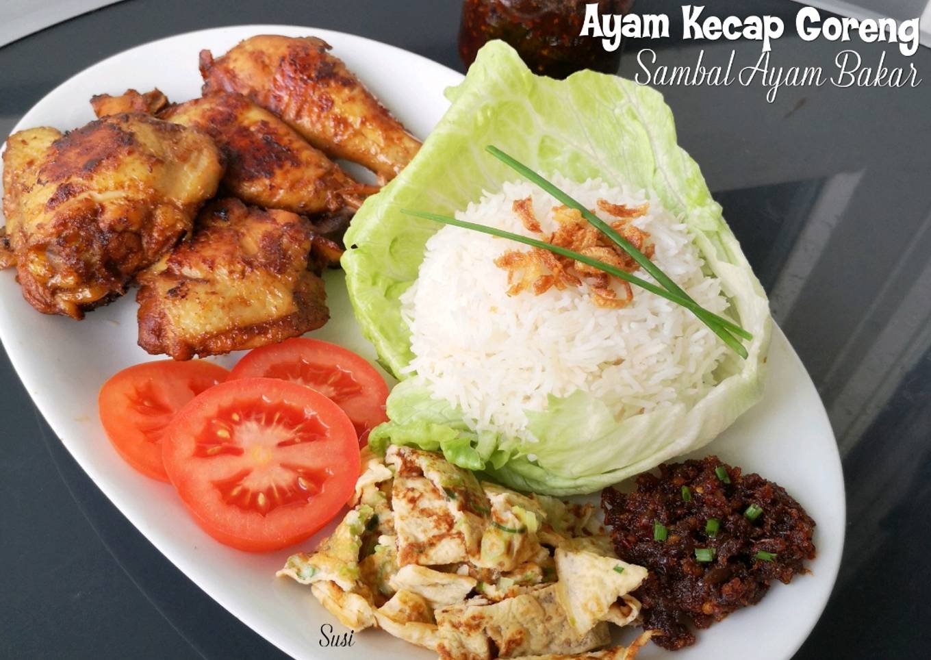 Ayam Kecap Goreng,Sambal Ayam Bakar