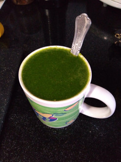 Una foto de Batido verde para desayuno