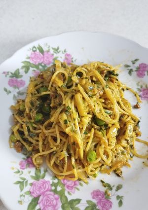 عکسی از دستور اسپاگتی اسفناج🍝
