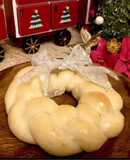 Christmas wreath bread