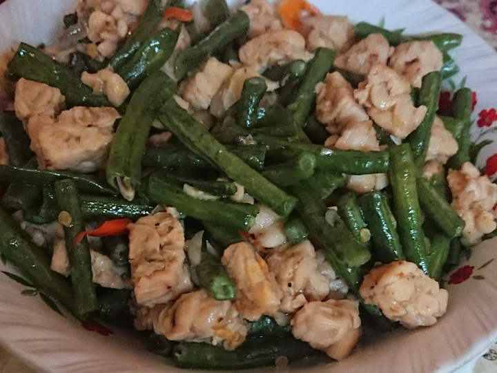 Langkah Gampang Membikin Resep Tumis simpel kacang panjang dan tempe yang  Bikin Ketagihan Anti Ribet, Uenak Banget
