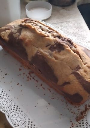 Una foto de Budín marmolado semiintegral, bajo en azúcar