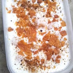 A picture of Fresco style Dahi barray.