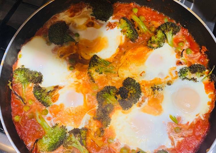 Simple Way to Make Favorite Broccoli and pea shakshuka