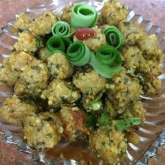 A picture of Leftover pulao Gatte.