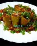 Stuffed snake gourd (Bharava padaval)