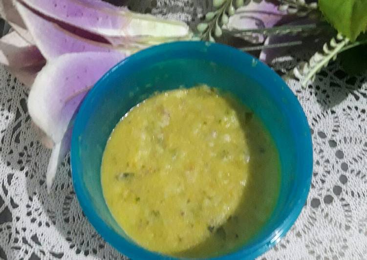 Langkah Mudah untuk Membuat Mpasi 8 bulan (Bubur daging sapi bumbu kuning), Sempurna