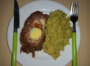 Una foto de Enrrollado de carne relleno