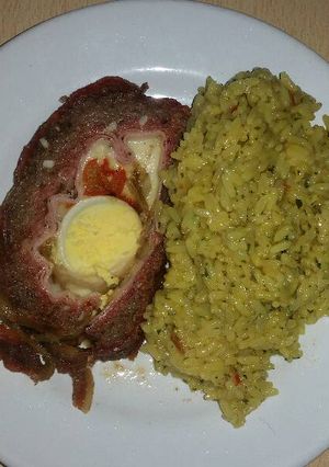 Una foto de Enrrollado de carne relleno