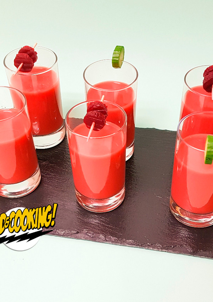 Una foto de Gazpacho de Remolacha