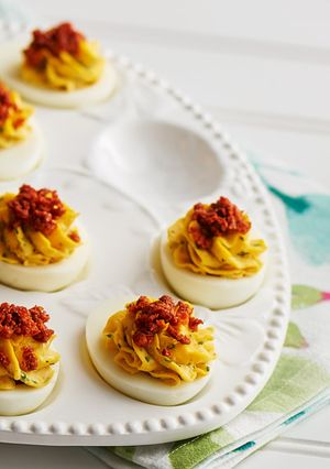 Una foto de Huevos Endiablados con Chorizo