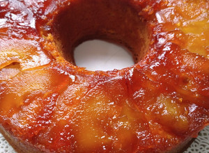 Una foto de Torta de Manzana invertida!!! Nunca falla💕