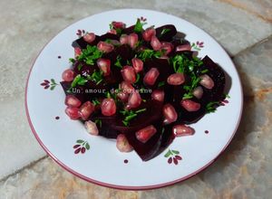 Une photo de Salade de betterave et grenade 🍴