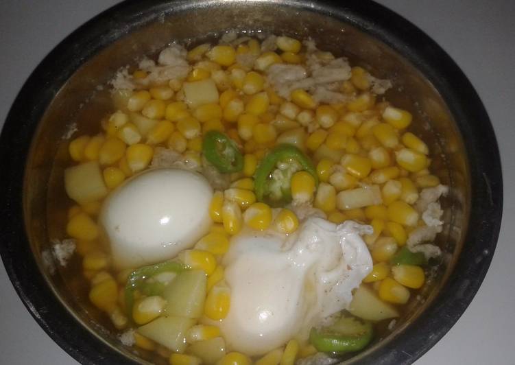 Recipe: Tasty Egg corn soup ala monsQuen