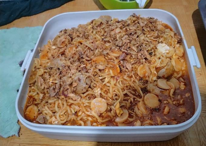 Resep Mie Nyemek bakso sosis Anti Gagal