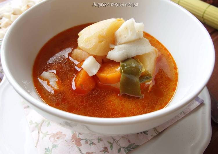 Patatas guisadas con fumét de pescado - Olla express y normal