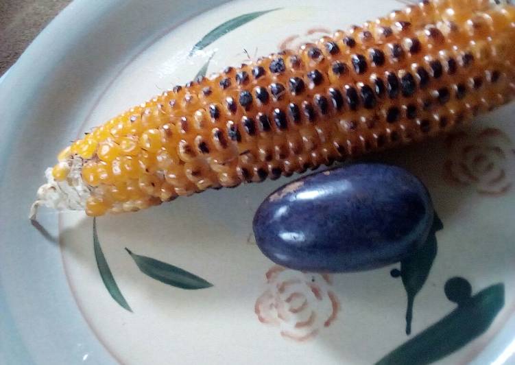 How to Make Quick Roasted corn and African Pear