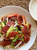 👩🏽‍🍳👩🏻‍🍳10-min. Easy Thai Style Spicy Salad Eat with Boiled Rice •Street food |ThaiChef Food