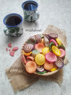 Foto resep Kue kuping gajah rainbow