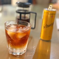 A picture of Cold Brew Coffee with Tonic Water.