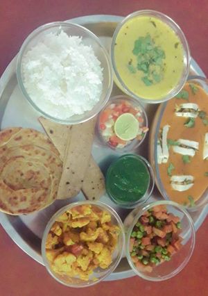 A picture of Satvik thali.