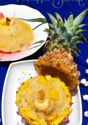 A picture of Pineapple SheeraPineapple Rava kesari.