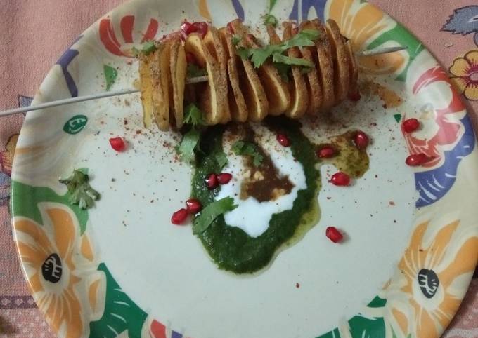 Recipe of Homemade Potato tornado chaat