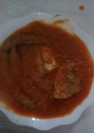 صورة لوصفة مرقاز بصلصة الطماطم