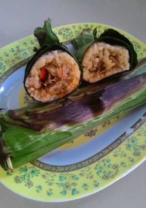 Foto resep Nasi bakar ikan sarden