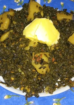 A picture of Aloo Palak.