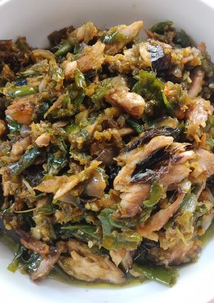 Foto resep Ikan asap suir cabai hijau