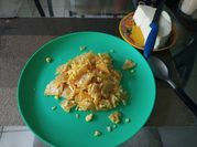 Una foto de migas para el desayuno
