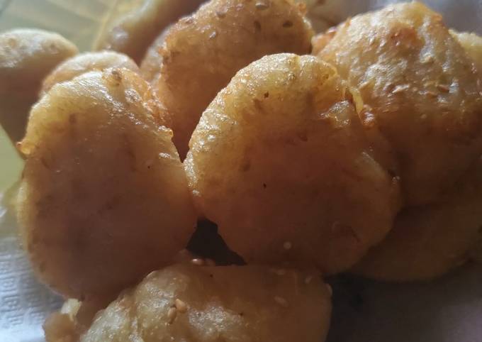 Ternyata ini lho! Resep memasak Tape goreng wijen / rondo royal dijamin menggugah selera